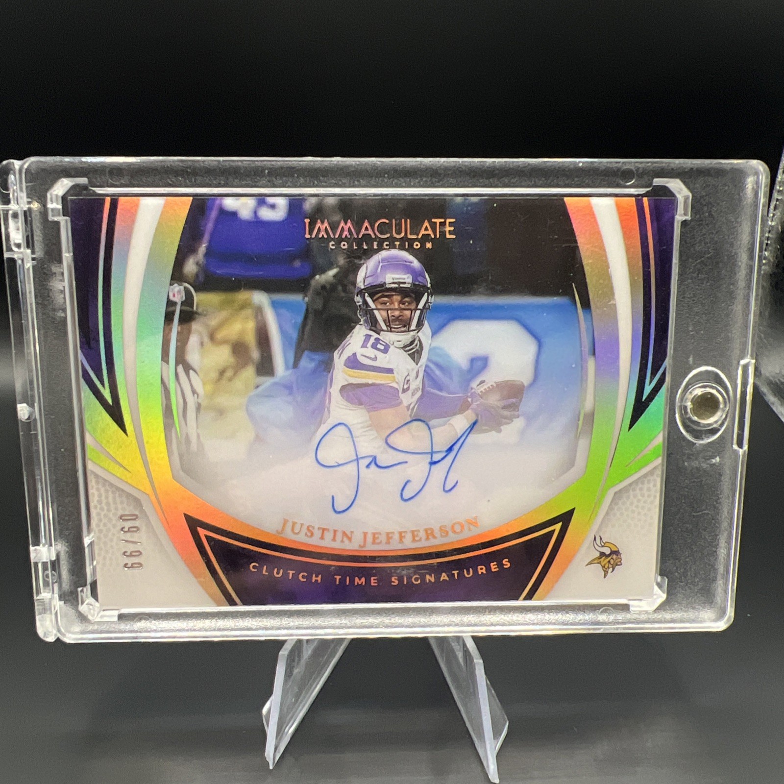 2025 Panini Immaculate Football clutch time - JUSTIN JEFFERSON auto /99- Vikings