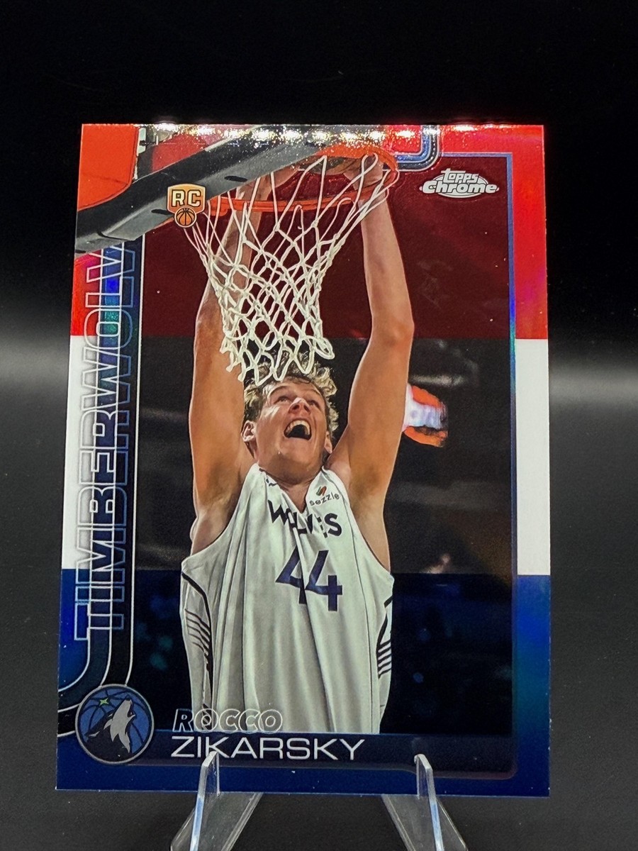 Rocco Zikarsky 2025-26 Topps Chrome Red White and Blue Refractor