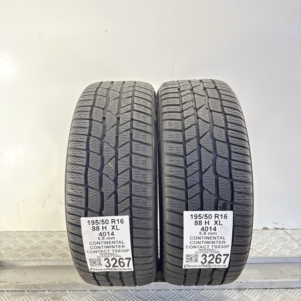 Gomme Usate 195 50 R16 XL 88H Continental ContiWinterContact TS830P  83% Inverna