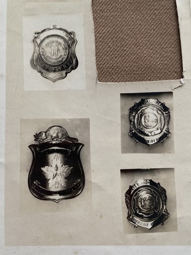 Vintage 1930-50er Jahre F.D. Algonac Polizei Sheriff T. C. Wilcox Abzeichen Foto Musterverkauf - Bild 7 von 15