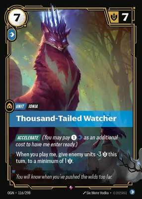 Riftbound Thousand-Tailed Watcher 116, Origins, League of Legends, Englisch, NM