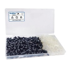 Safety Eyes for Amigurumi Crochet 8mm 5/16" 100Pcs - RuWfpz Doll 8mm, Black