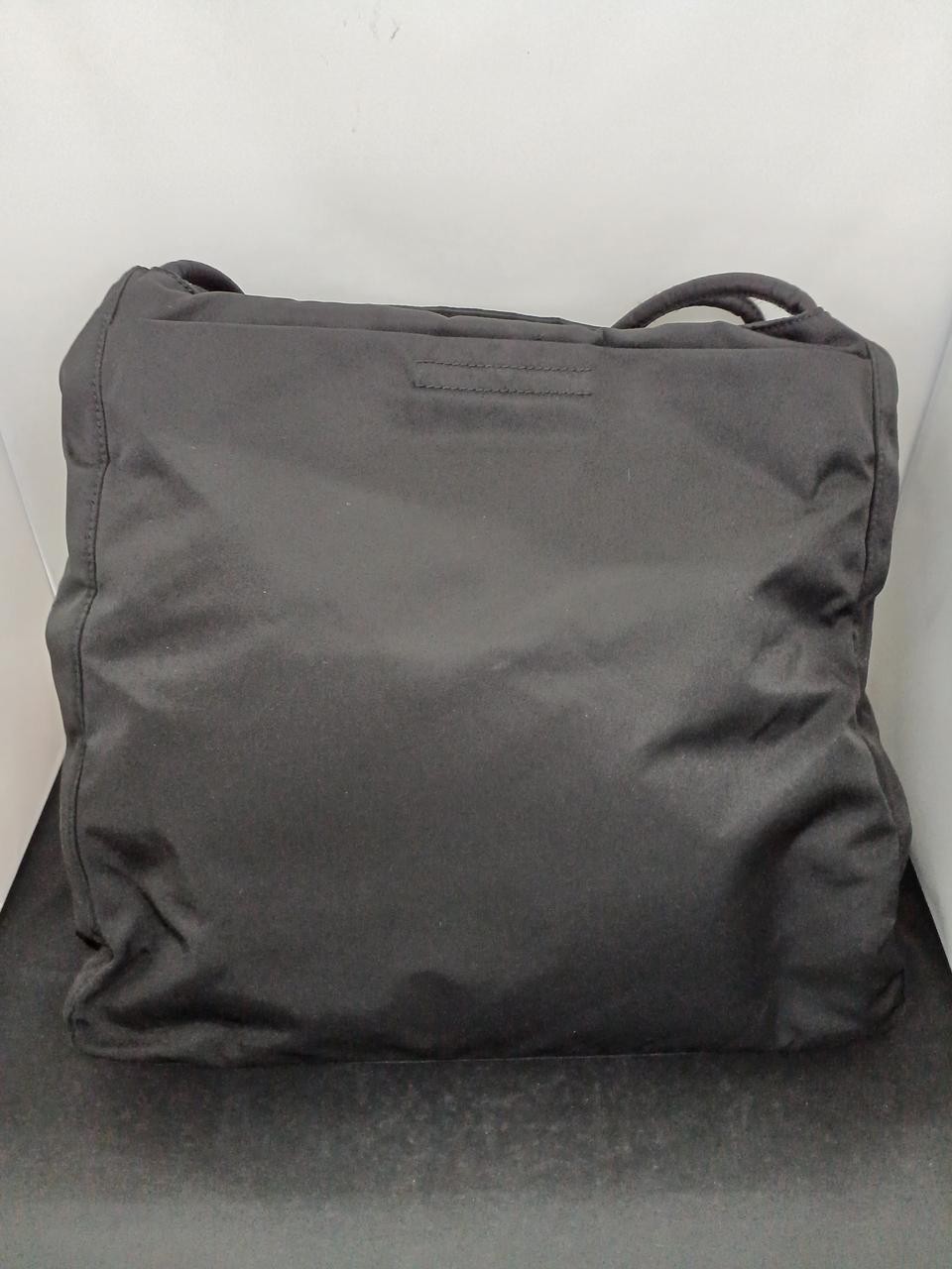 Prada Black Nylon Shoulder Bag with Leather Trim