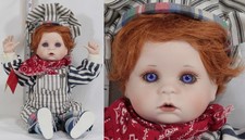 Vtg. Artist Doll "GUMDROP" Railroad Conductor Porcelain Head/Hands Heavy! Jodeen