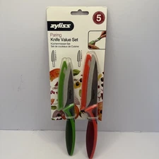 Zyliss Classic Paring Knife Set with Sheath Cover ¼” Paring & 3 ¾” Serrated 