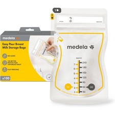 Medela Easy Pour Disposable Breastmilk Storage Bags, 210 ml Capacity, Leakproof