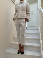 Dorothee Schumacher Strickjacke, Farbe: Weiß/ silber- gold, Größe: D36-38/ S-M