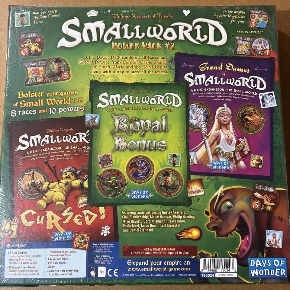 Small World Power Expansion Pack 2 - Days Of Wonder New Sealed Free Shipping - Image 3 of 3