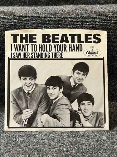 BEATLES I Want To Hold Your Hand / I Saw Her Standing There Picture Sleeve 45 EX