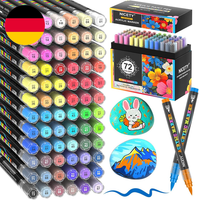 Nicety 72 Acrylstifte FüR Steine Wasserfest - Pinselspitze Acrylmarker FüR Stein