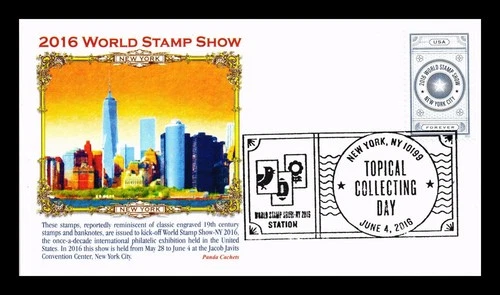 US COVER WORLD STAMP SHOW NEW YORK CITY FDC TOPICAL COLLECTING PANDA CACHET