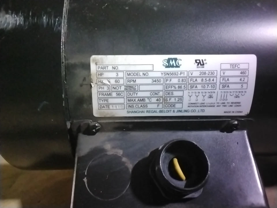 BOMBA CENTRÍFUGA ELÉCTRICA ACS 2 HP 208-230V CUADRO TRIFÁSICO 56C 075.01651.01 Foto 3 de 4
