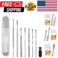 8 Pcs Ear Pick Earwax Removal Kit, Geengle Cleansing Tool Set, Ear Curette