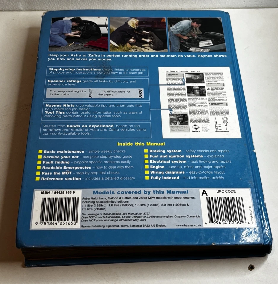 Haynes Vauxhall/Opel Astra & Zafira Petrol 1998-2004 - Image 2 of 4