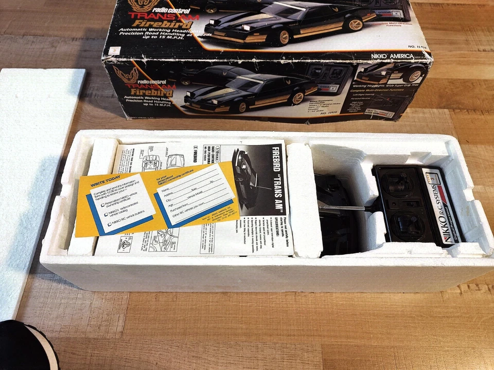 Nikko Firebird Trans Am Vintage Remote Control Car - Image 3 of 4