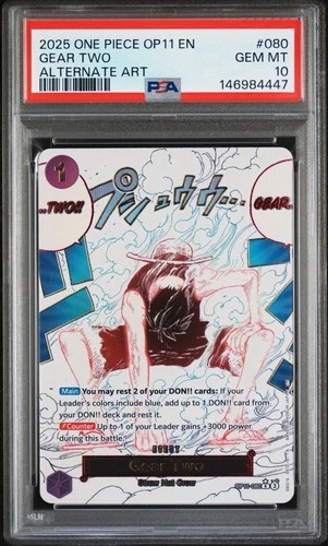 Gear Two Manga Alternate Art OP11-080 A Fist of Divine Speed Holo!! PSA 10 Rare