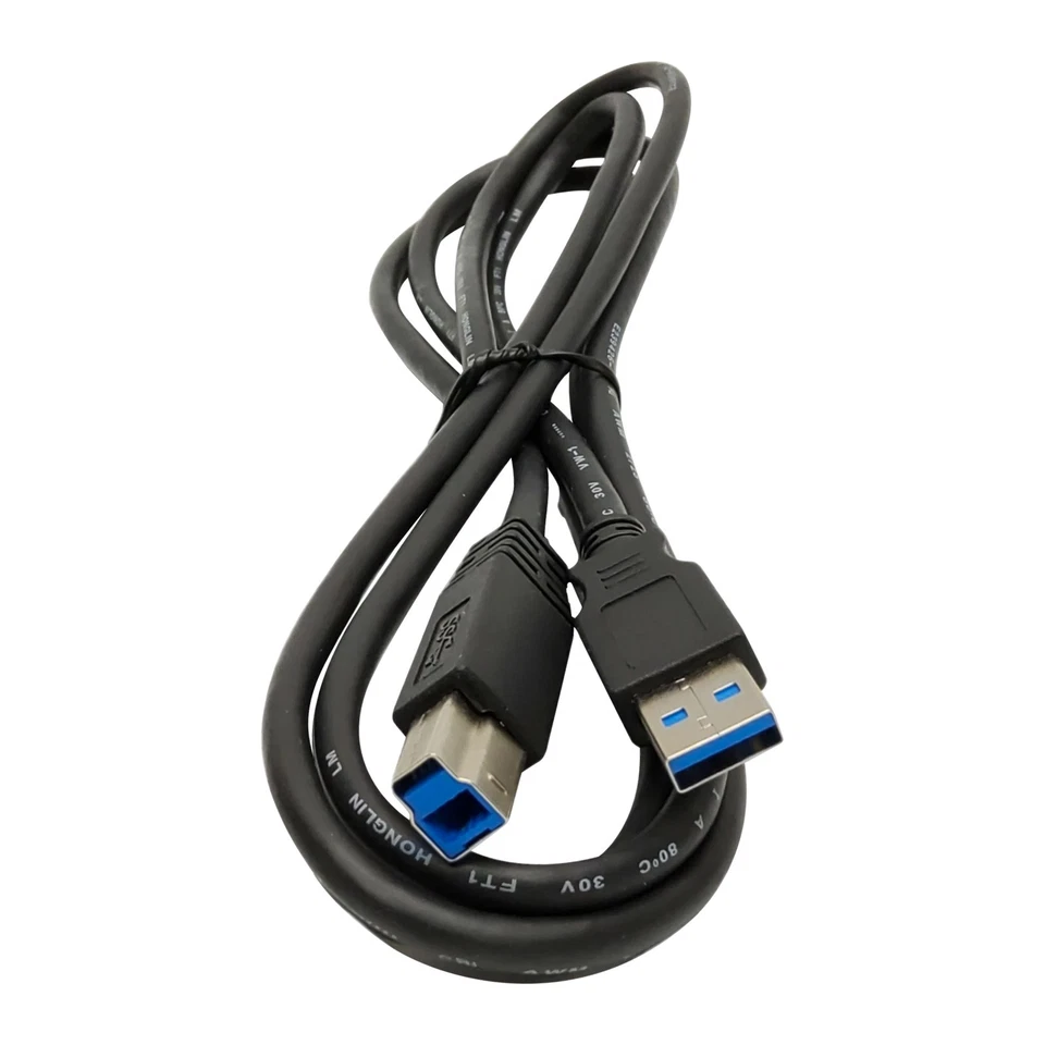 NEU Toshiba USB 3.0 Typ B Stecker-Kabel für Dynadock, 5 ft, Schwarz, USB A/B - Bild 1 von 4