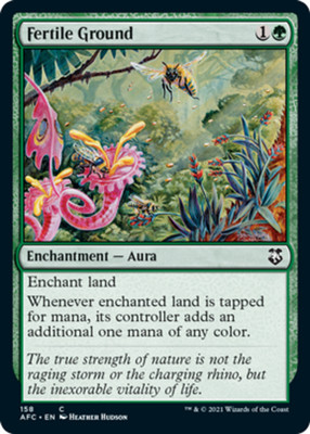Fertile Ground Light Play, English Magic the Gathering MTG Commander: Adventures
