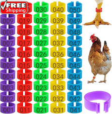 100-Pack 16Mm Poultry Leg Rings – Colorful Numbered Chicken Tags for Legs, for C