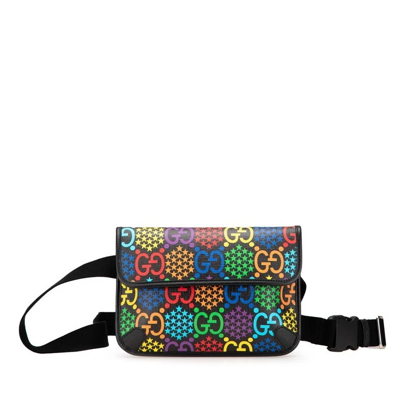 Gucci GG Supreme Psychédélique Body Bag Taille Sac 598113 Noir Multicolore PVC Le