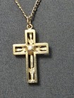 Estate-Gold Tone-Fine Jewelry Cross Pendant Vintage Necklace-Item 542 — photo 7
