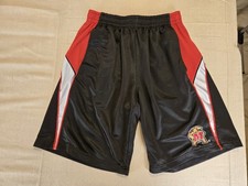 Maryland Terrapins Mens Athletic Shorts Size Large Black Red NCAA Camp David