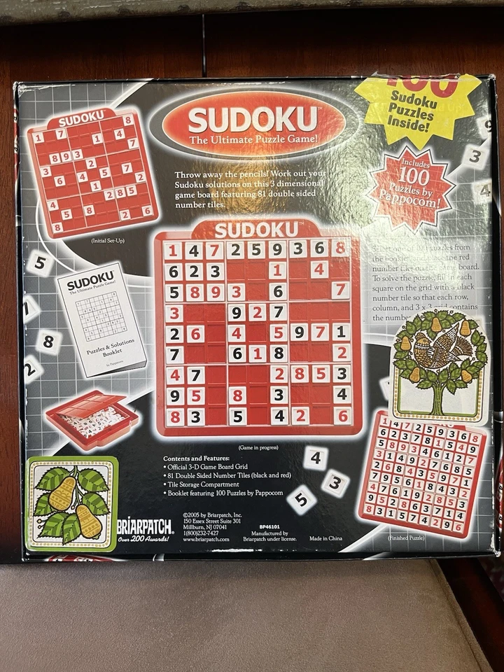 Sudoku Board Game Briarpatch, Vintage 2005, Never Been Used, Open Box - Image 4 of 4