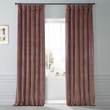 Signature Plush Velvet Blackout Curtains for Bedroom 1 Panel , 50W X 84L Hot...