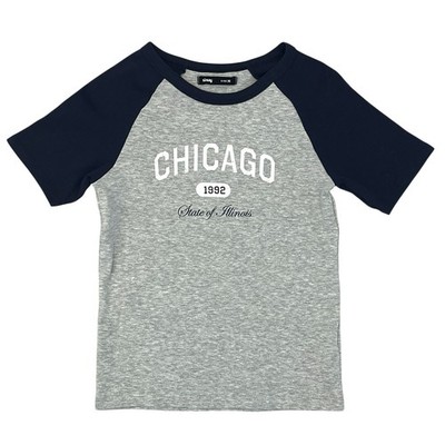 Sinsay Raglan T-Shirt Chicago 1992 State Of Illinois Fits Like XS Label Says M