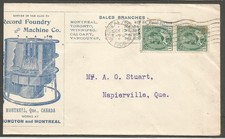 1906 Record Foundry Illustrated Advertising Cover 2x1c Edward Montreal PQ