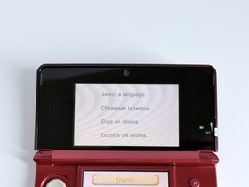 Nintendo 3DS Flame/Red Handheld System Bundle w/Mario Kart 7 Charger & SD Card