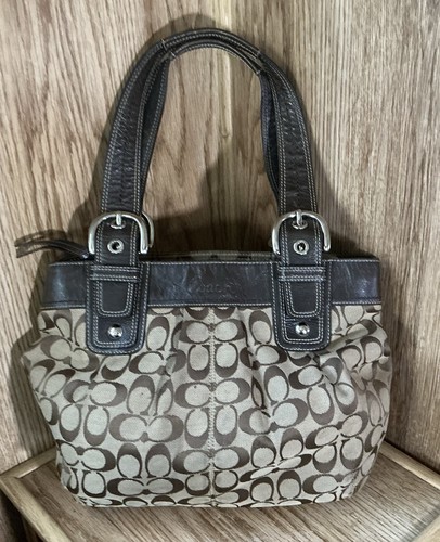 Coach Y2K Soho Pleated Tote Khaki Signature Jacquard … - Gem