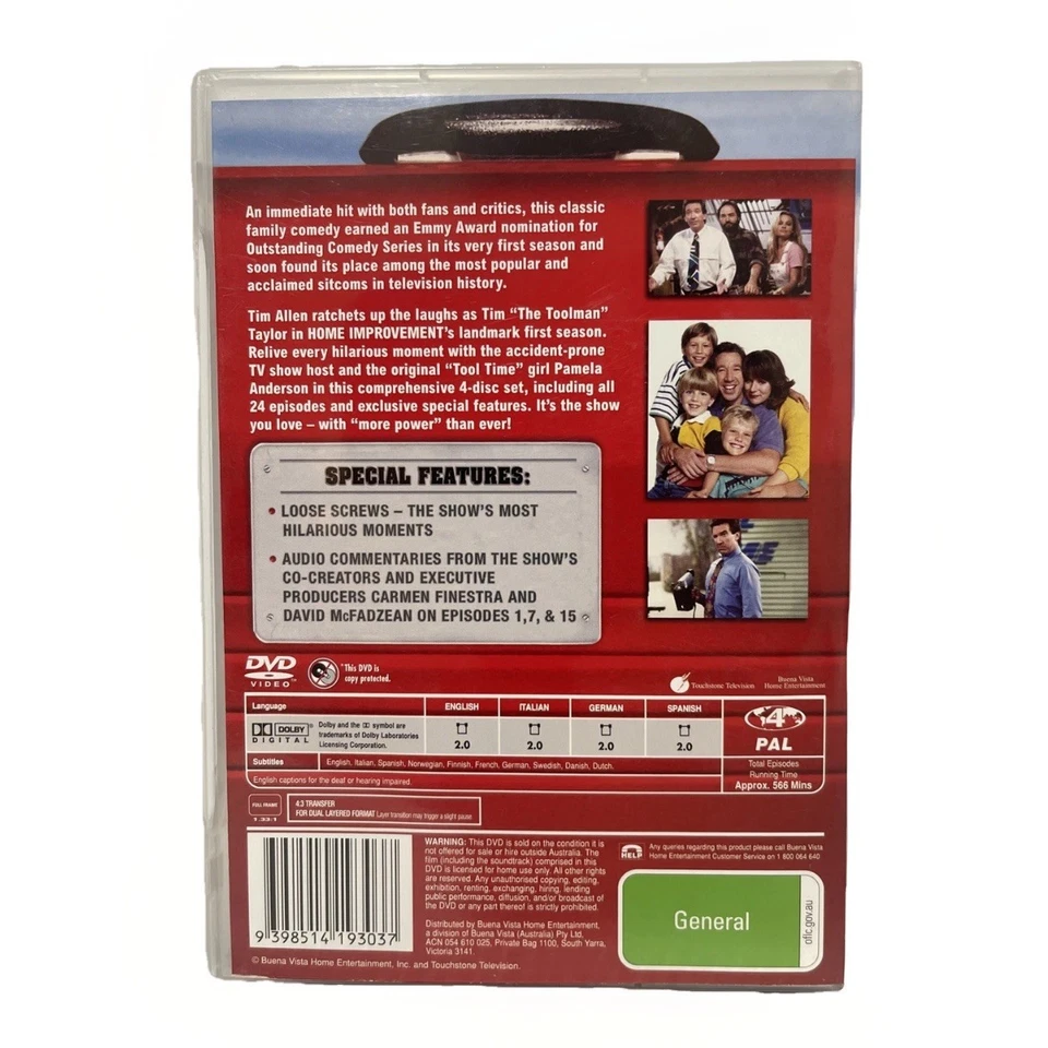 Home Improvement Complete Series 1 2 3 DVD Region 4 Foto 3 de 4