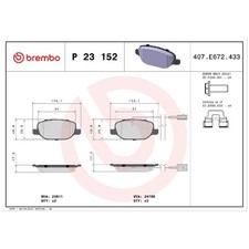 Satz Bremsbeläge Bremsklötze hinten für Alfa Romeo Giulietta 940 | 23991753