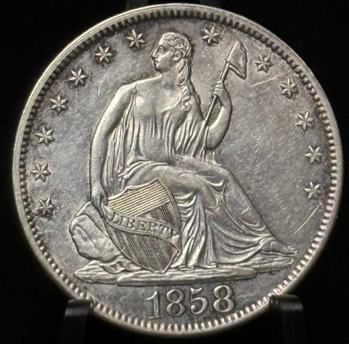 1858-O US Seated Liberty Half Dollar 50C Silver Coin
