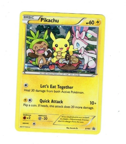 2016 POKEMON PIKACHU BLACK STAR PROMO XY95