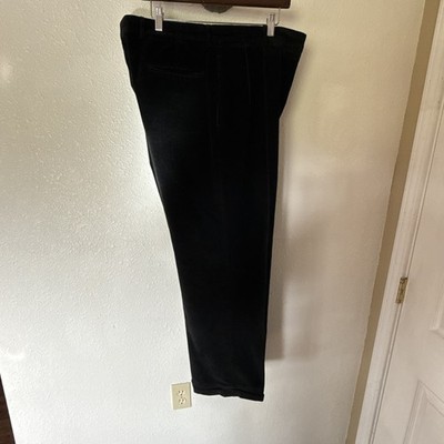 Vintage Corbin Off the Cuff Pants Mens 36x30 Black Corduroy Cotton 90s Trouser