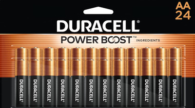 Duracell Coppertop AA Battery POWER BOOST , 24 Pack Long-Lasting Batteries, NEW