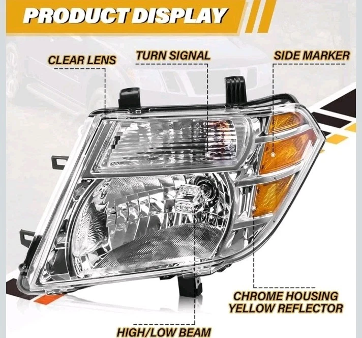 Conjunto Faros Compatible con Faros Nissan Pathfinder 2008-2012,... Foto 3 de 4
