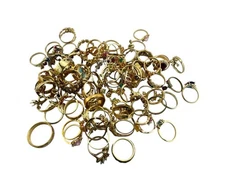 VTG Ring Lot of 10 Randon Different sizes Gemstones Cocktail rings