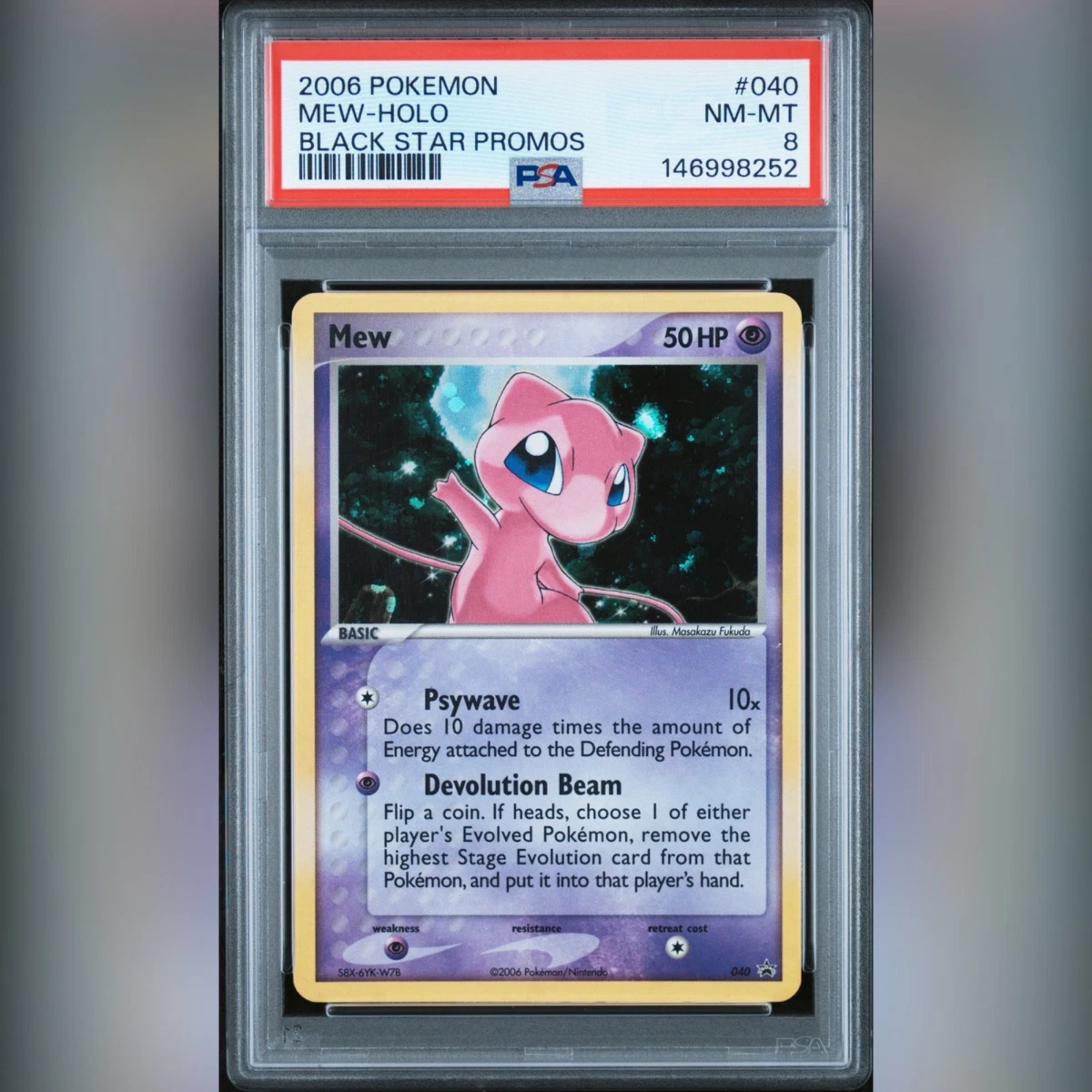 Mew Pokémon TCG Professional Sports Authenticator (PSA) Grade 8