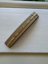 14K YELLOW GOLD HEART LINK BRACELET, DIAMOND CUT