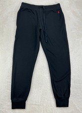 Polo Ralph Lauren Sleepwear Jogger Pants Mens L Black Comfort Elastic Waist Logo