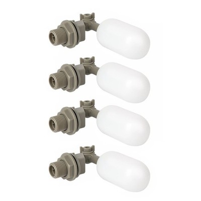 4pcs 1/2'' Ball Float Valve Variable Arm Water Level Control Automatic Fill Stop