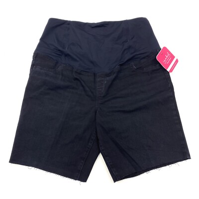 Ingrid & Isabel Maternity Womens Size 18 Bermuda Shorts Black