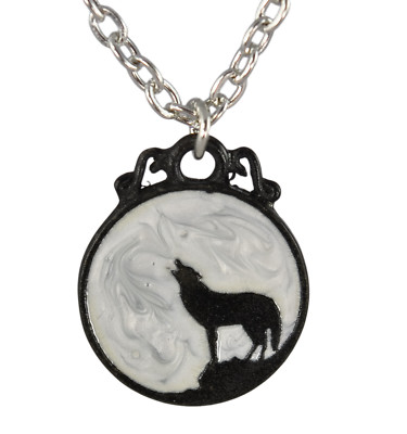 Wolf Moon Pendant - Alchemy Gothic Lunar Wolf Totem/Talisman