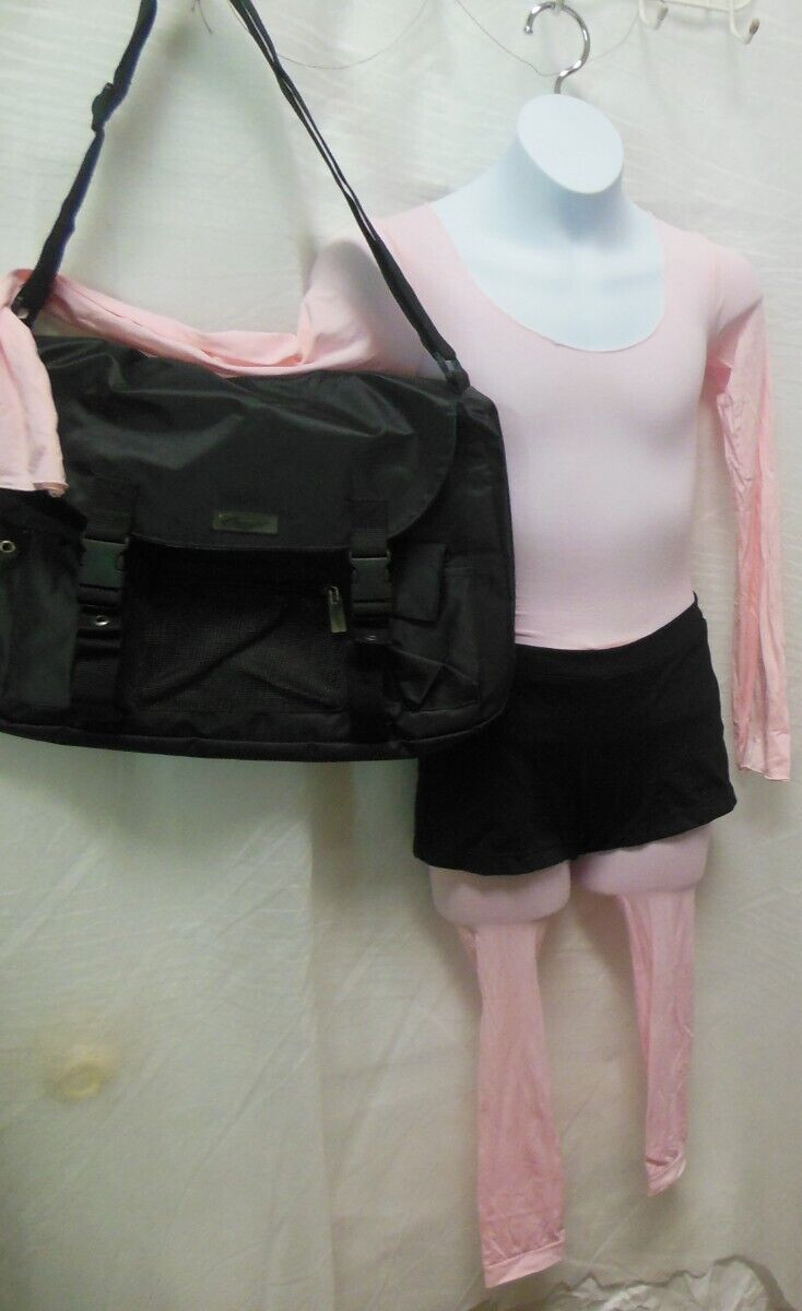 Capezio Lot of 4 Items LargeC/XSAd Bag sheer top longsleeve footless tights