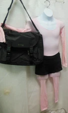 Capezio Lot of 4 Items LargeC/XSAd Bag sheer top longsleeve footless tights