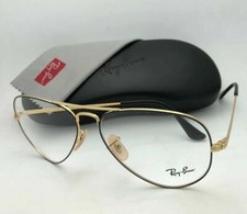 New RAY-BAN Aviator Rx-able Eyeglasses RB 6489 2946 58-14 140 Black  Gold Frame