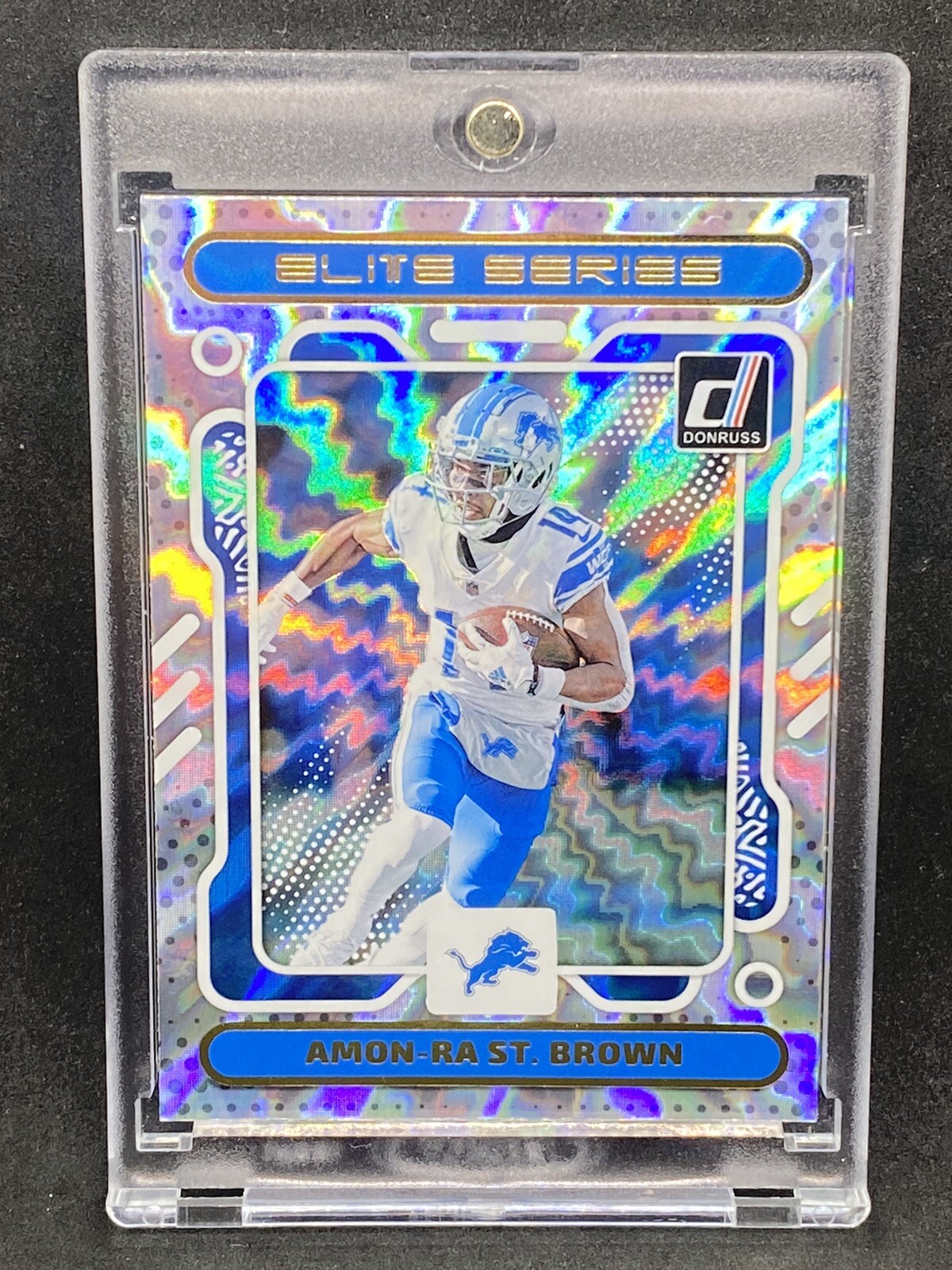 Amon-ra St. Brown RARE HYPER REFRACTOR INVESTMENT CARD SSP PANINI LIONS MINT